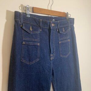 7 For All Mankind Explorer Modern Dojo High Waist Wide Leg Boho Jeans Size 31